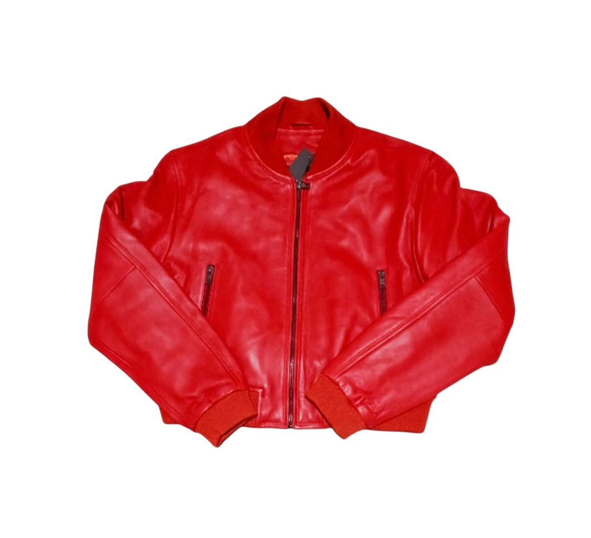 Ladies Cropped leather Jacket