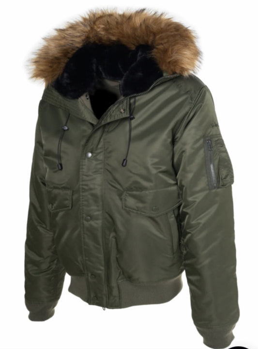 SCHOTTNYC MEN NYON FLIGHT SATIN JACKET