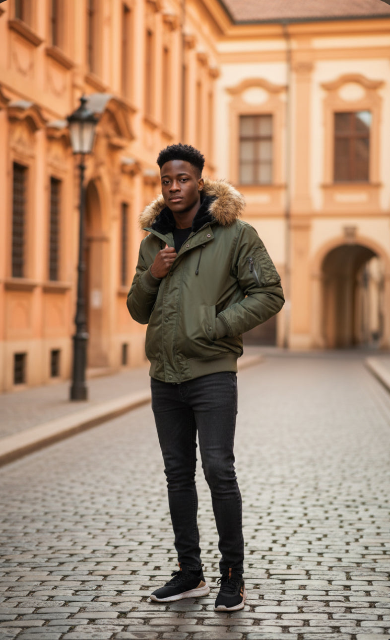 SCHOTTNYC MEN NYON FLIGHT SATIN JACKET