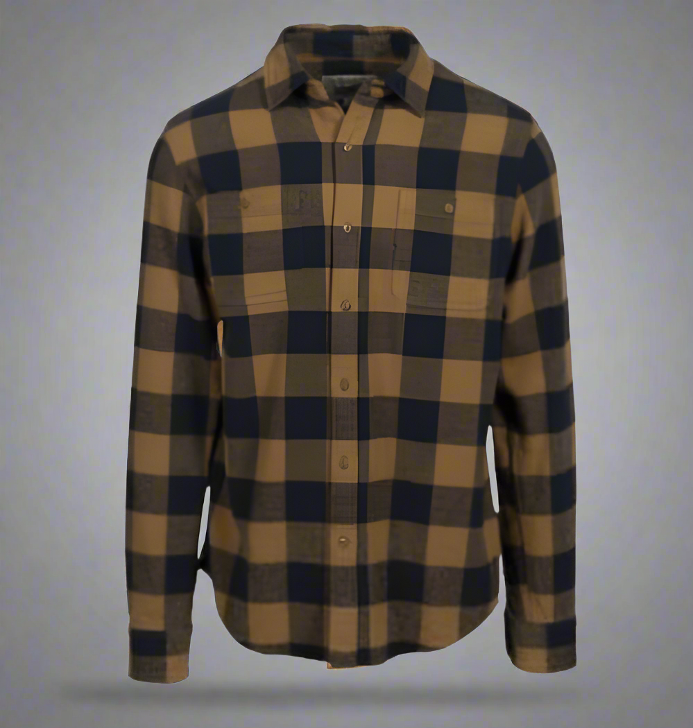 Long Sleeve Cotton Flannel buffalo Check Shirt