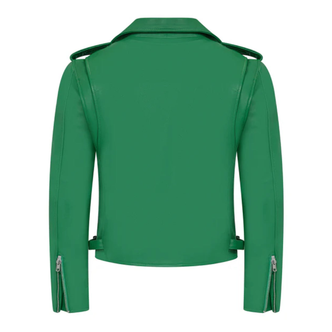 Motorcycle Leather jacket with zipper