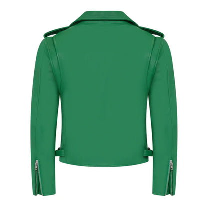 Motorcycle Leather jacket with zipper