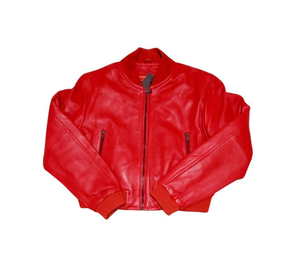 Ladies Cropped leather Jacket
